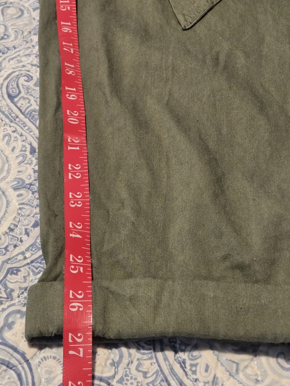 I.N.C. International Concepts Linen Blend Women's 16 Olive Safari Jumpsuit NWT - Picture 12 of 16